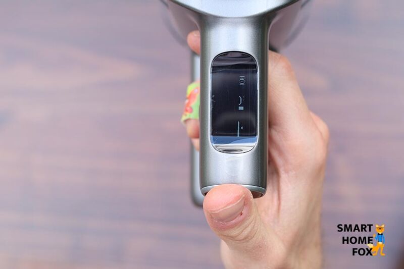 Das Display des H6 zeigt den Akkustand bzw. die Restlaufzeit an